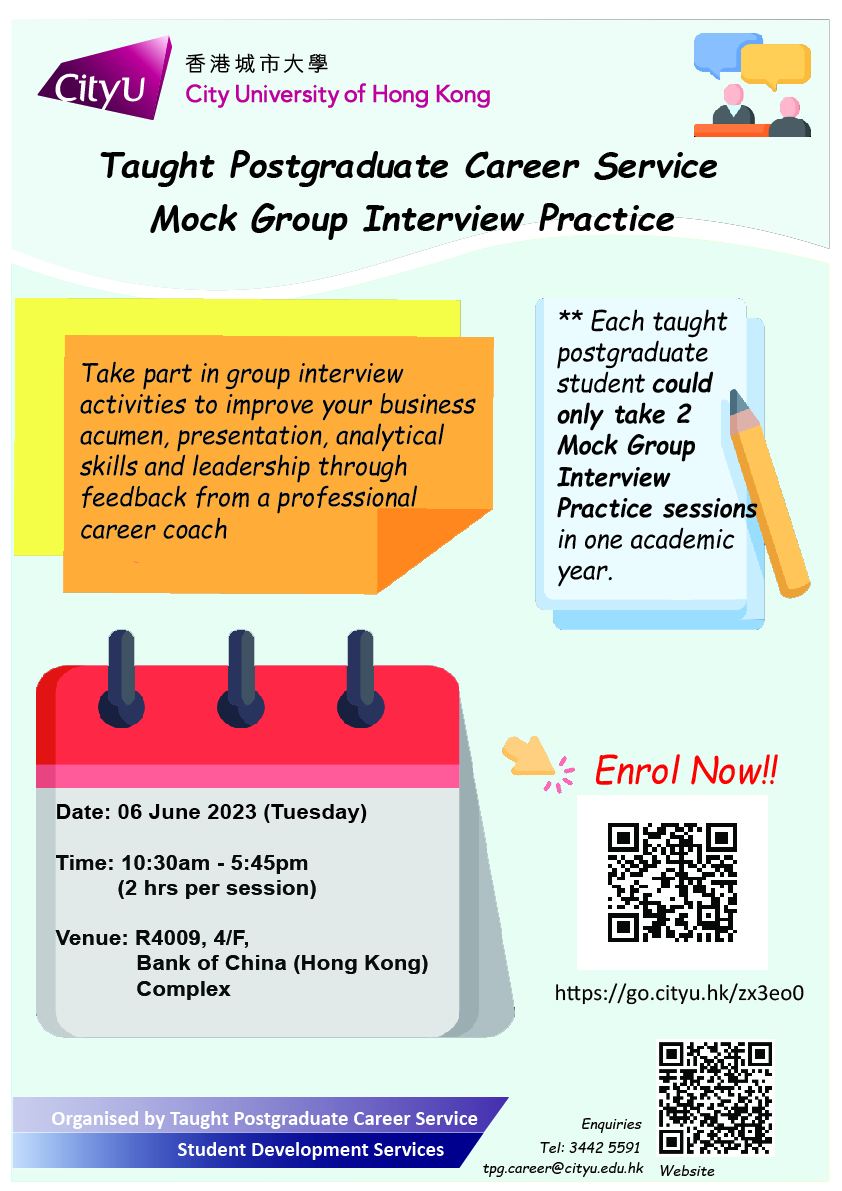 Mock Group Interview Practice Jun 2023 (Taught Postgraduate Career Service)