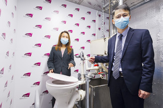 Potential spread of pathogens via aerosol droplets produced by toilet flushing