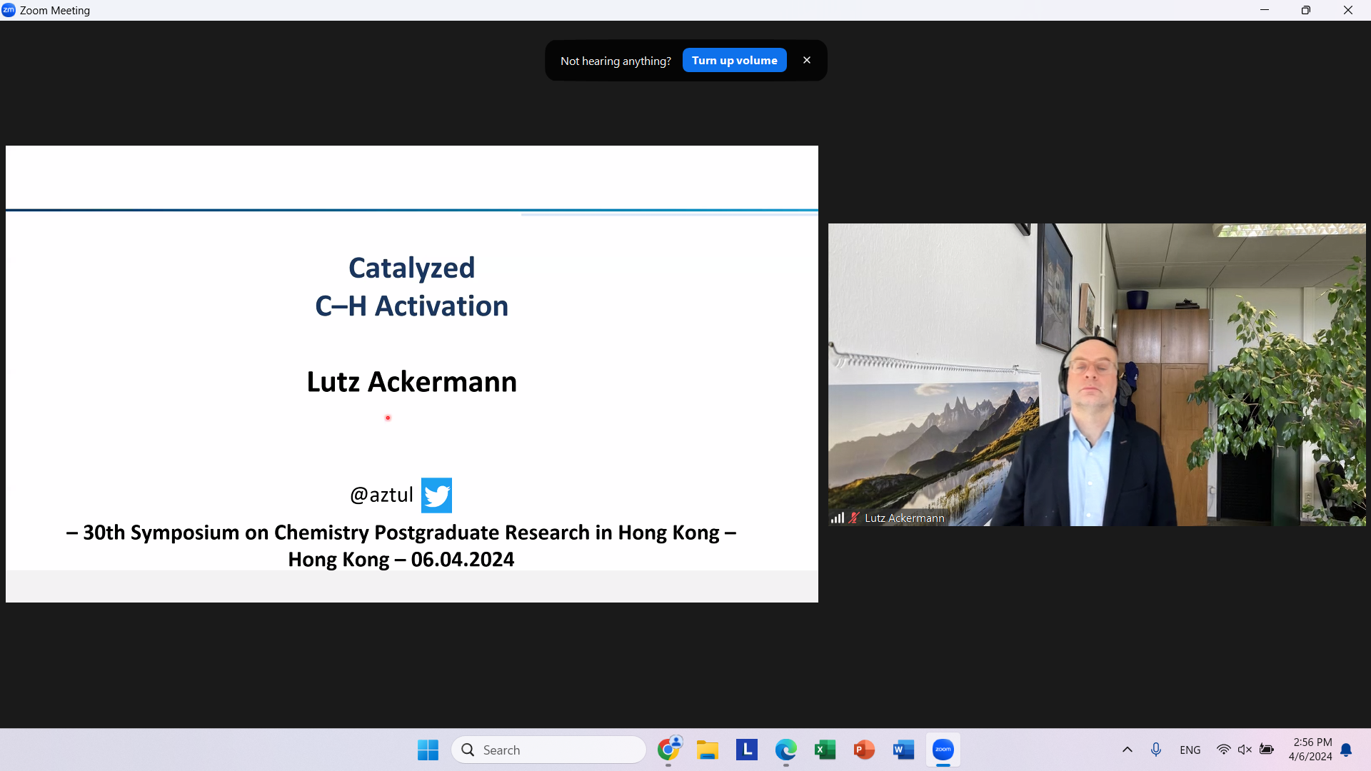 Keynote Lecture by Prof. Lutz Ackermann