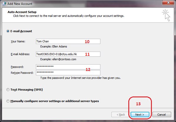 Auto Account Setup