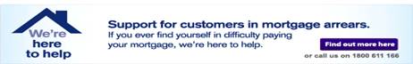 support for our customers in mortgage arrears. If you ever find yourself in difficulty paying your mortgage, we re here to help Click here or phone us on 1800 611 166