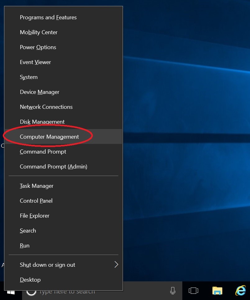 Win7/10 Computer Management