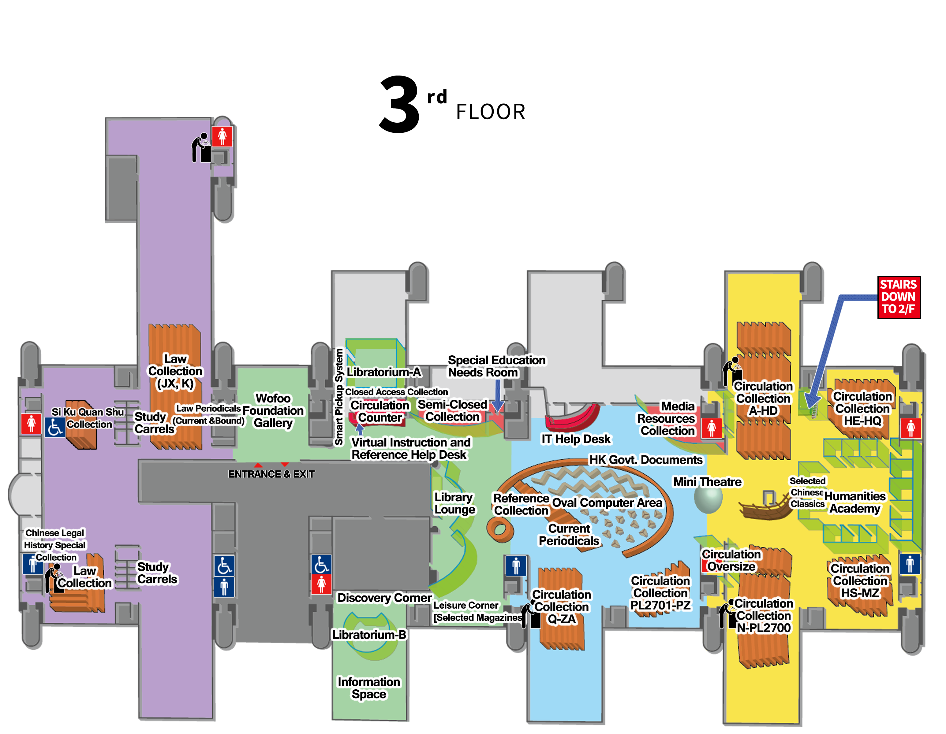 Library interactive floor plan