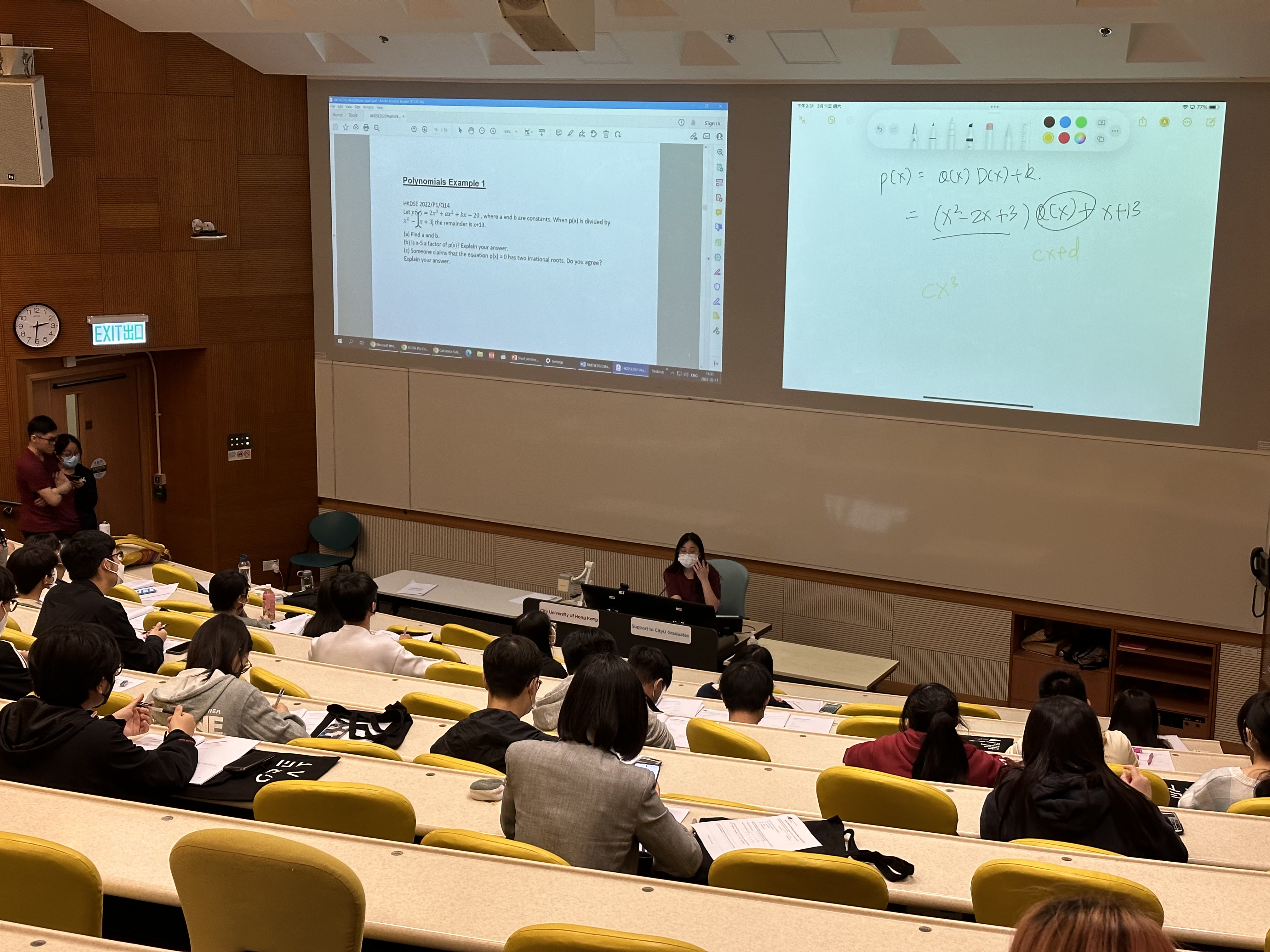 BSCM Student lecturing DSE Skills 