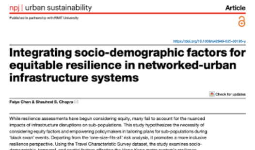 Social Justice into Infrastructure Planning