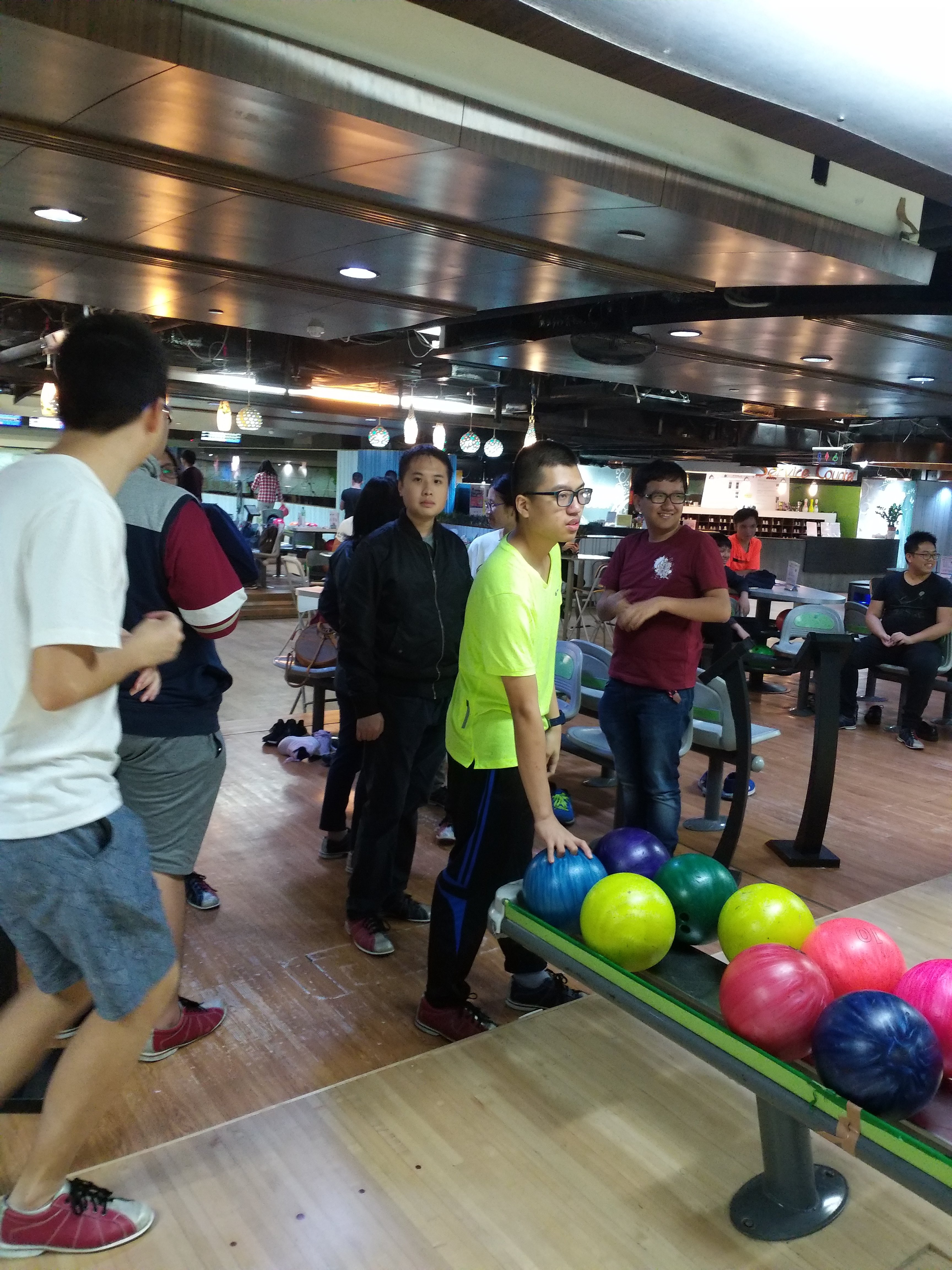 Students enjoyed playing bowling.