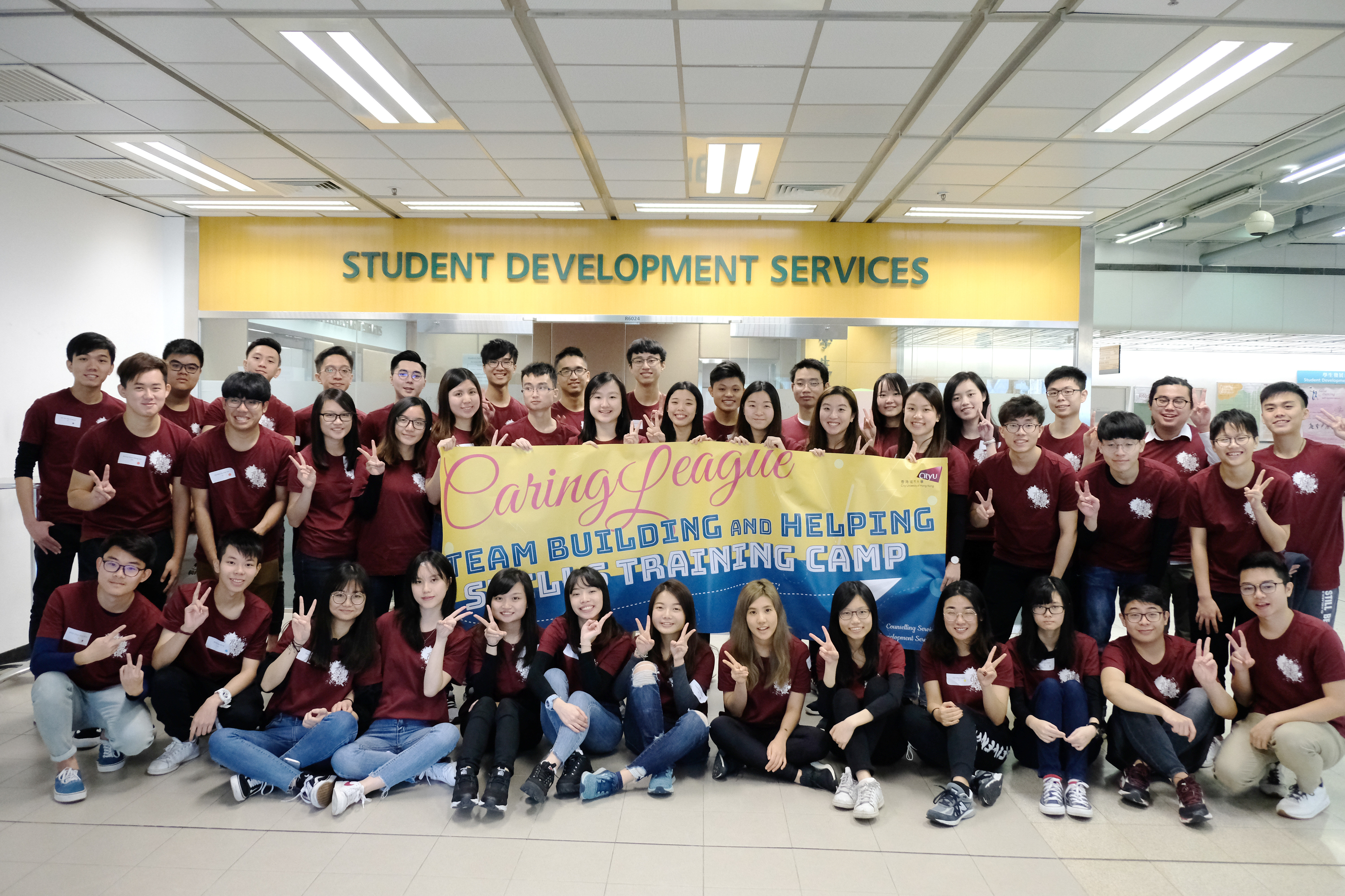 A group photo of the Caring Leaders and mentors. 