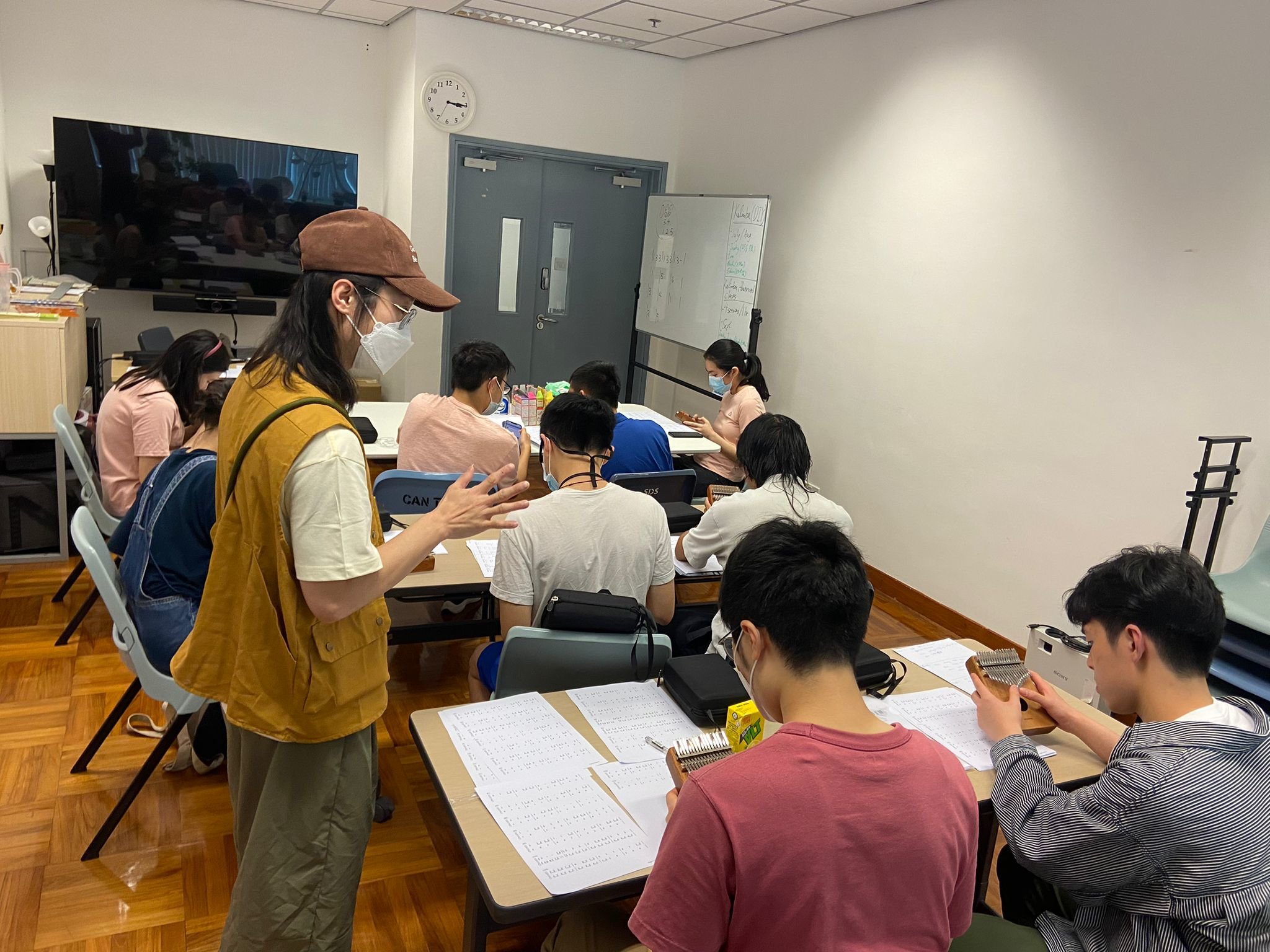 參賽者正在練習