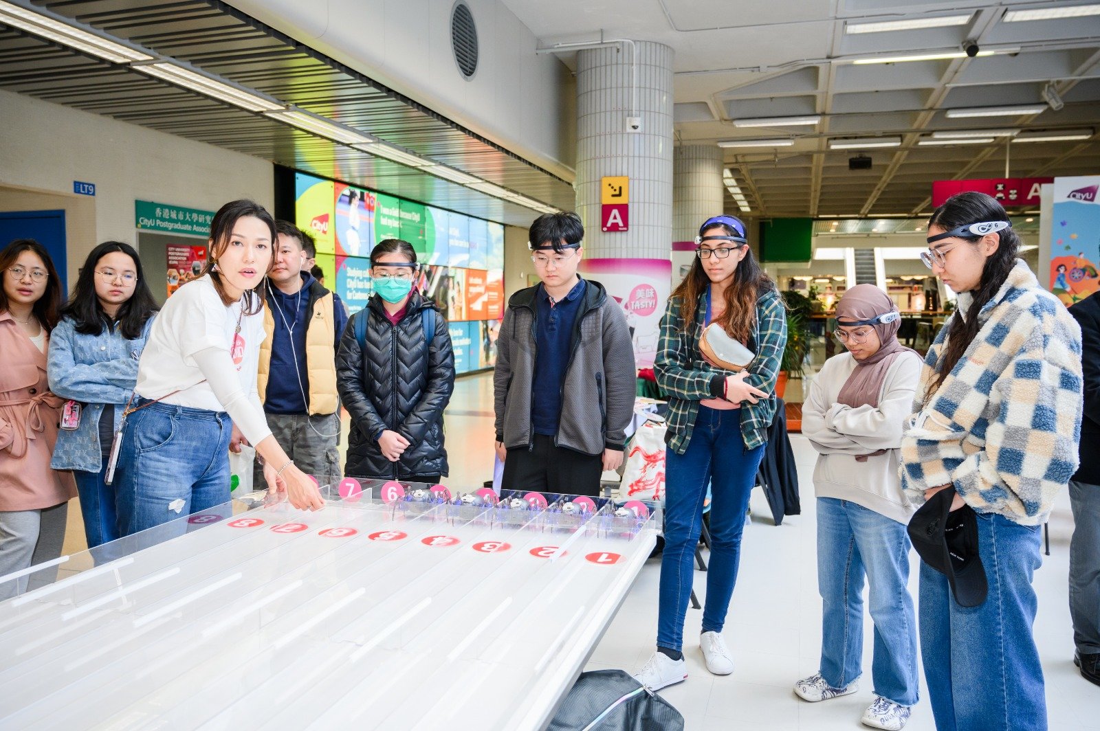 The students were engaged in a concentration competition.