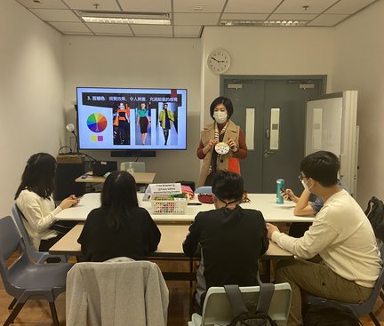 Tutor is introducing the concept of colour matching.