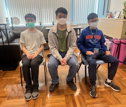 Students are practicing how to seat properly.