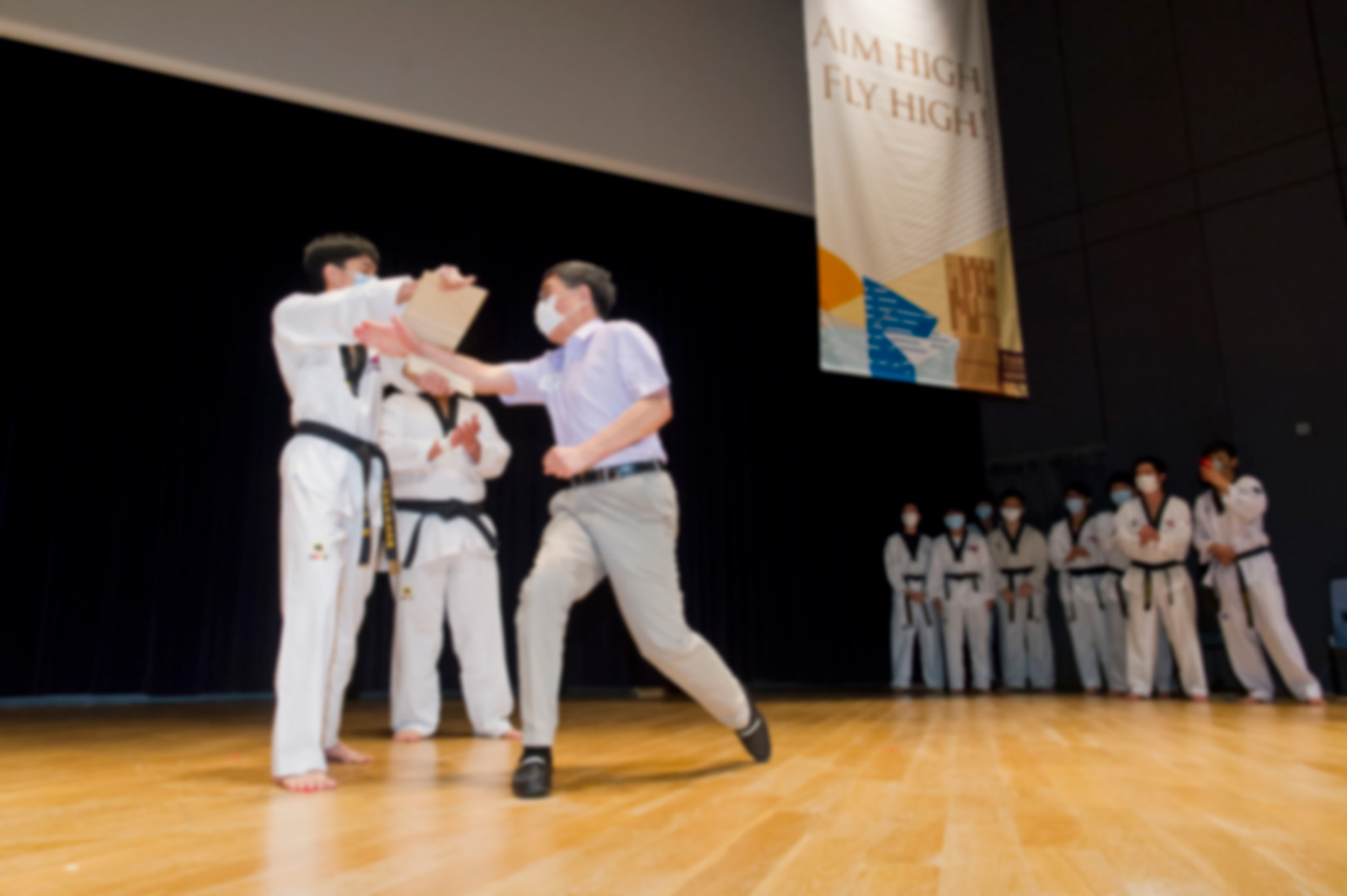 President greets new semester with students and staff