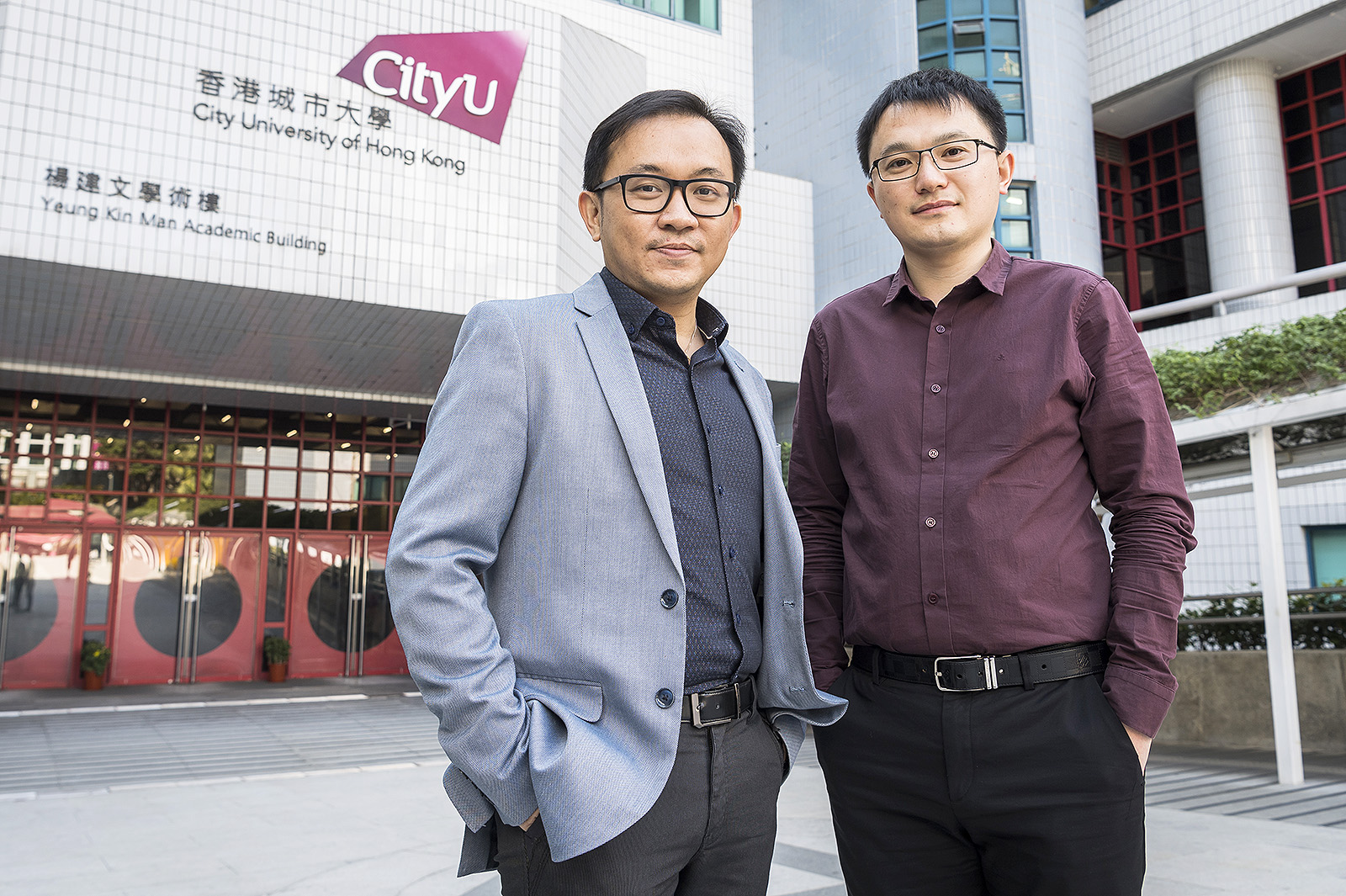 (From left) Dr Ng Yun-hau and Dr Shang Jin have developed new technologies for generating sustainable energy and mitigating air pollution.