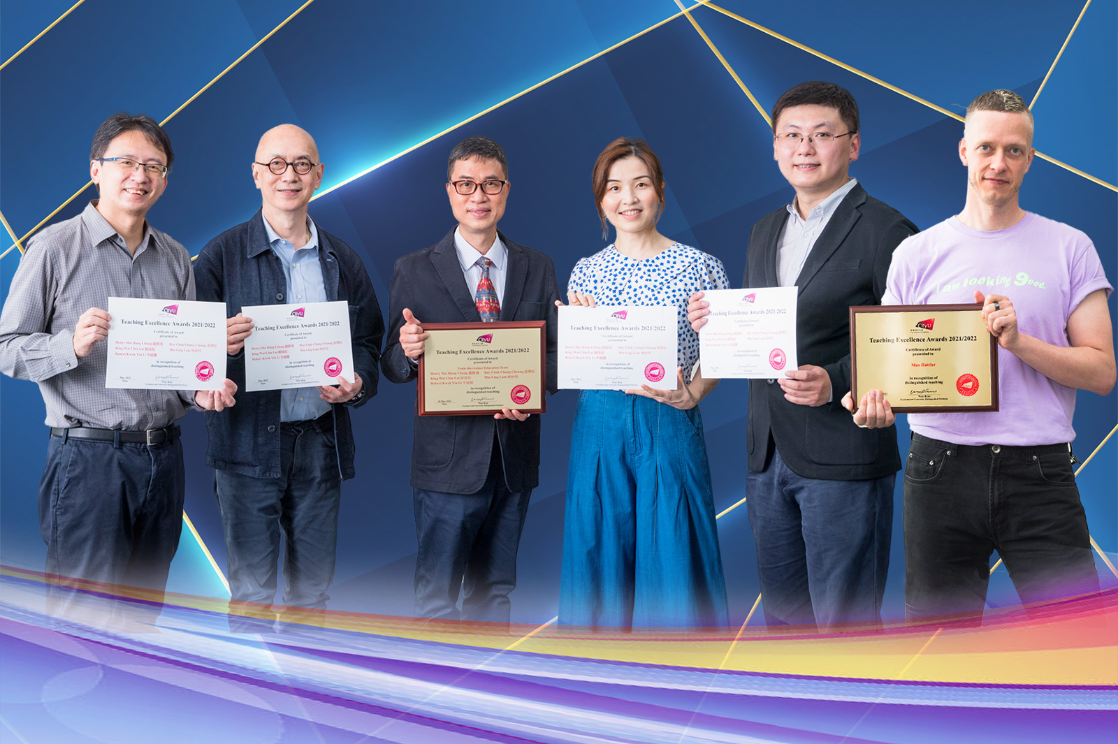 Six faculty members have received Teaching Excellence Awards for their contributions to raising the quality of teaching at CityU.