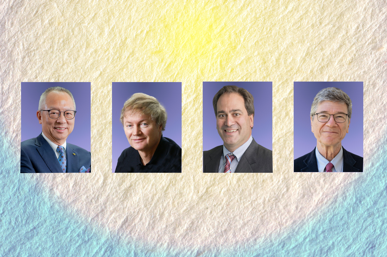 (From left) Dr Roy Chung Chi-ping, Professor Michael Graetzel, Professor Chad A. Mirkin and Professor Jeffrey D. Sachs.