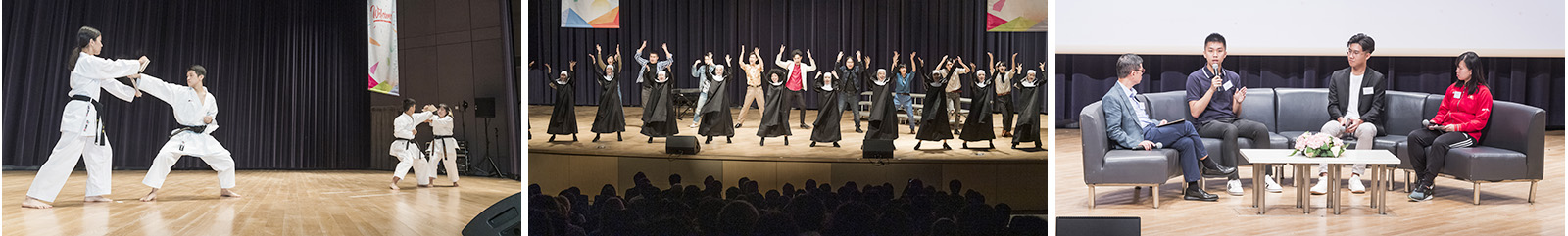 New students enjoyed sports and musical performances and engaged in talks given by alumni and senior students.