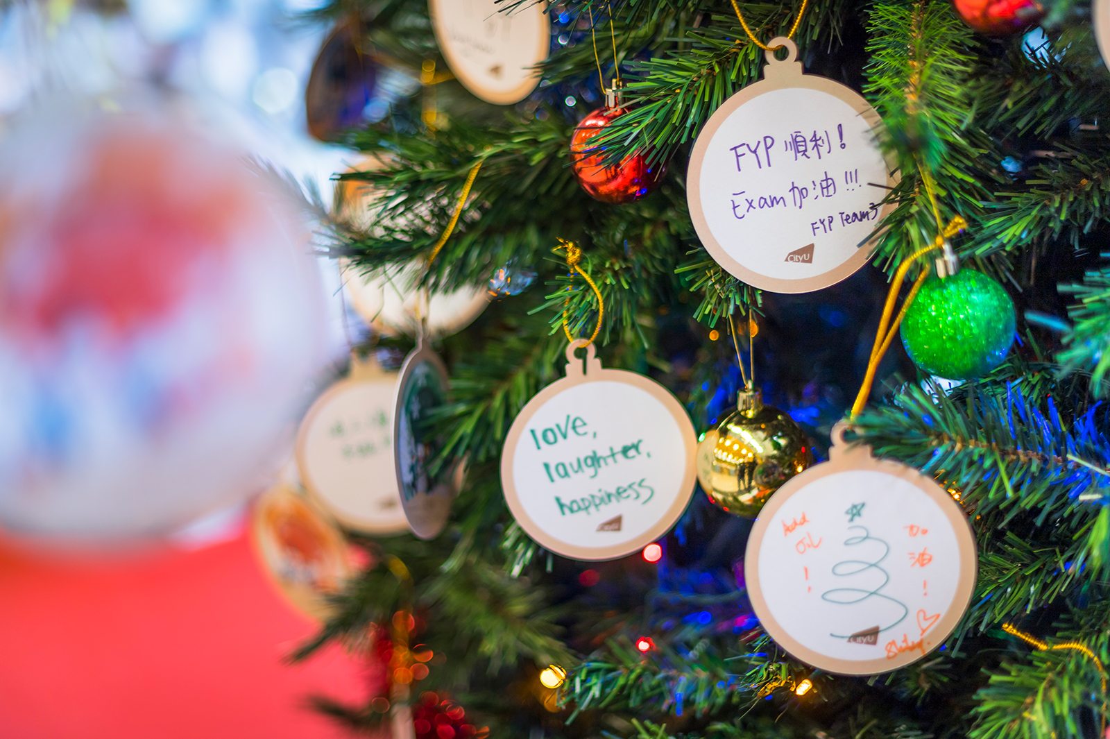 The activity aims to bolster students' mental wellness by sharing words of encouragement.