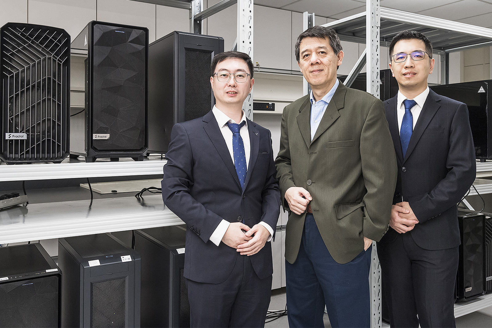 Professor Zeng (middle) and his team.