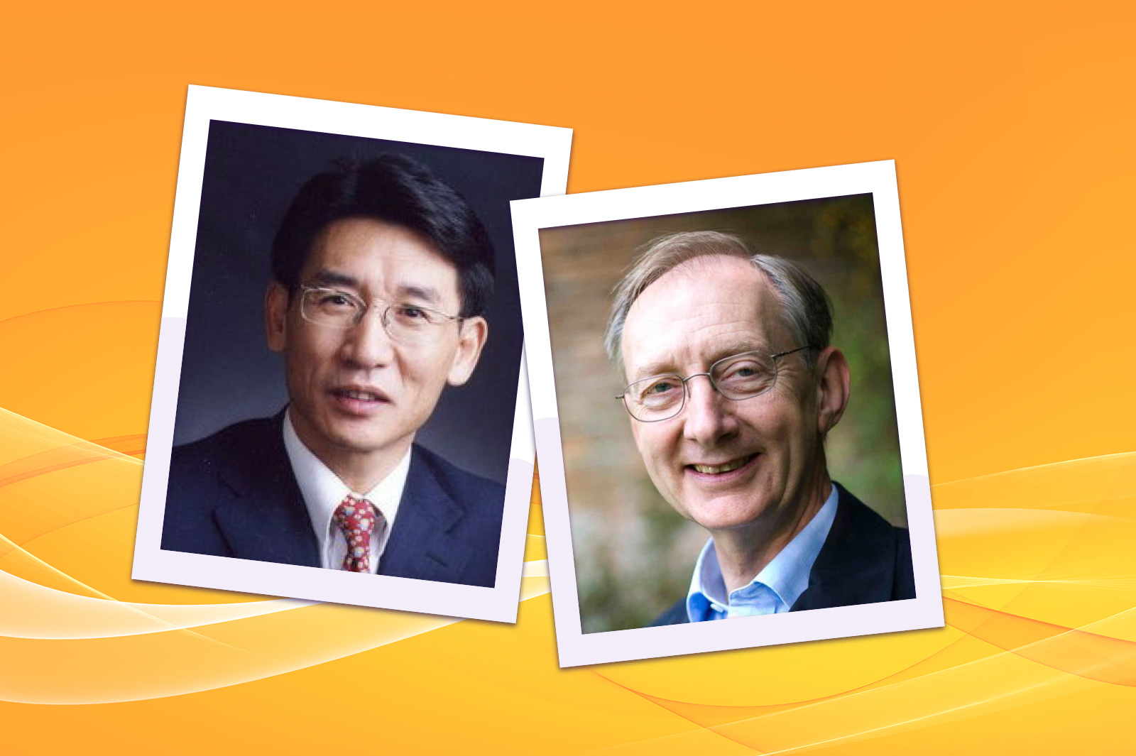 Professor Xue (left) and Professor Sir Pendry (right)