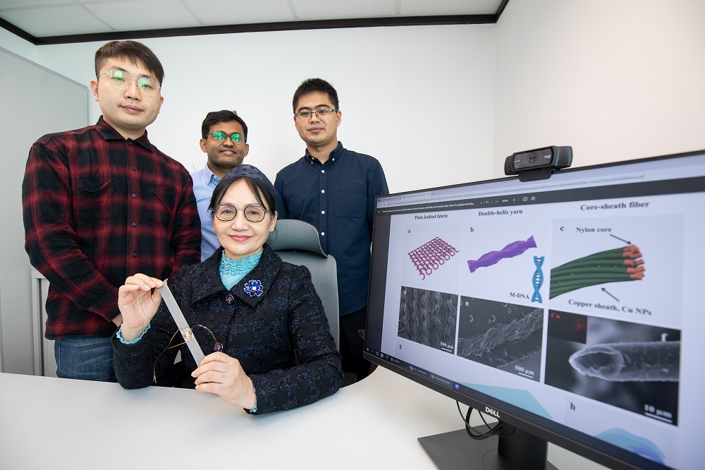 Novel Double Helix Yarn Piezoresistive Sensor for Pulse Monitoring