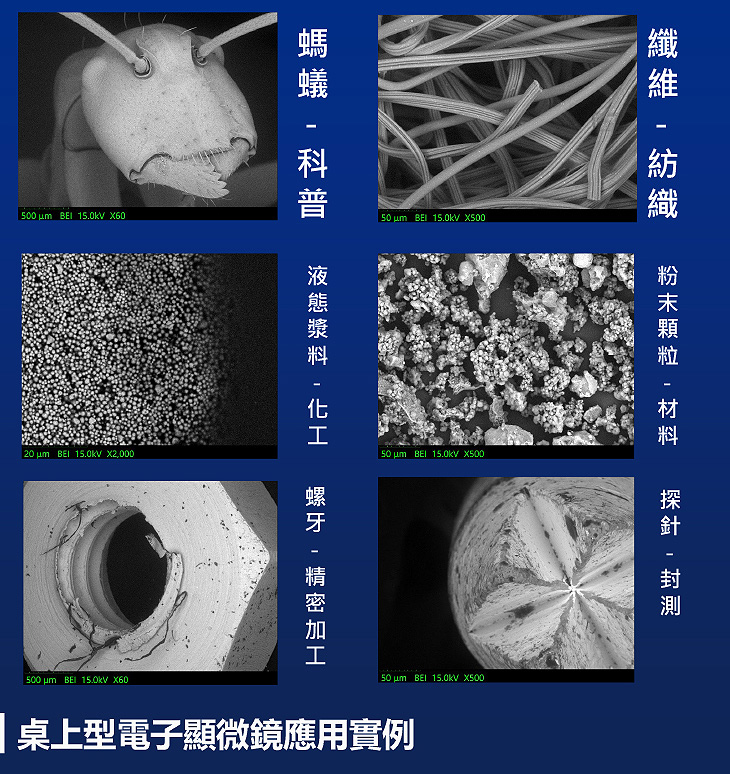 Desktop electron microscopes, self-designed by CityU can be applied in various research industry fields.
