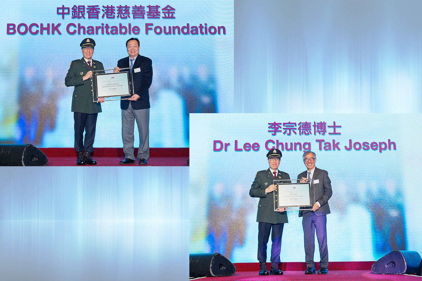 President presents awards.