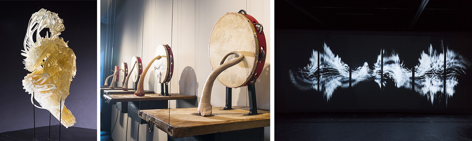 New media artworks combining art and technology.