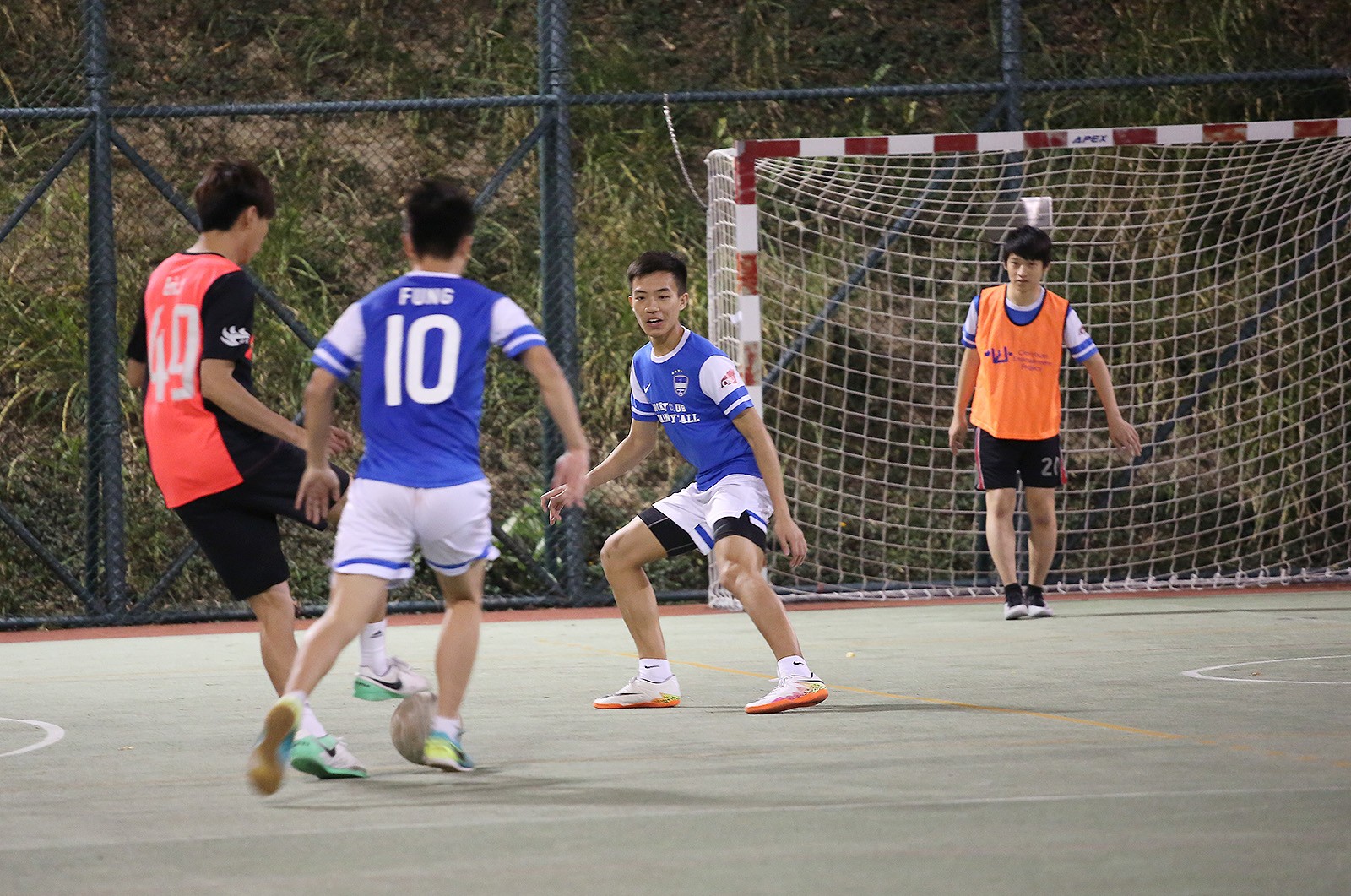 playing football