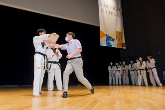 President greets new semester with students and staff