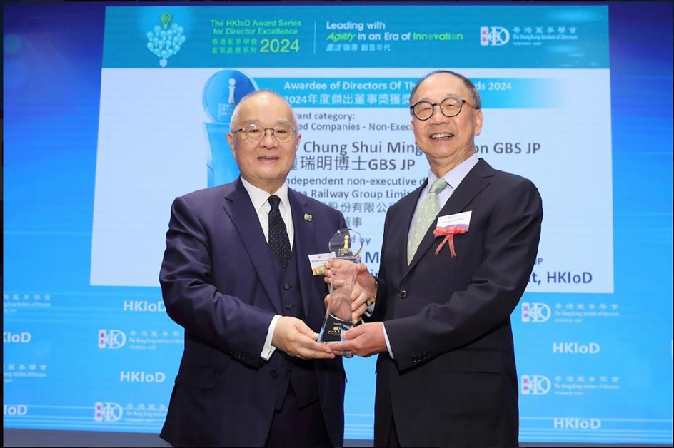 CityUHK celebrates Pro-Chancellor Dr Chung Shui-ming’s prestigious recognition as Non-Executive Director of the Year