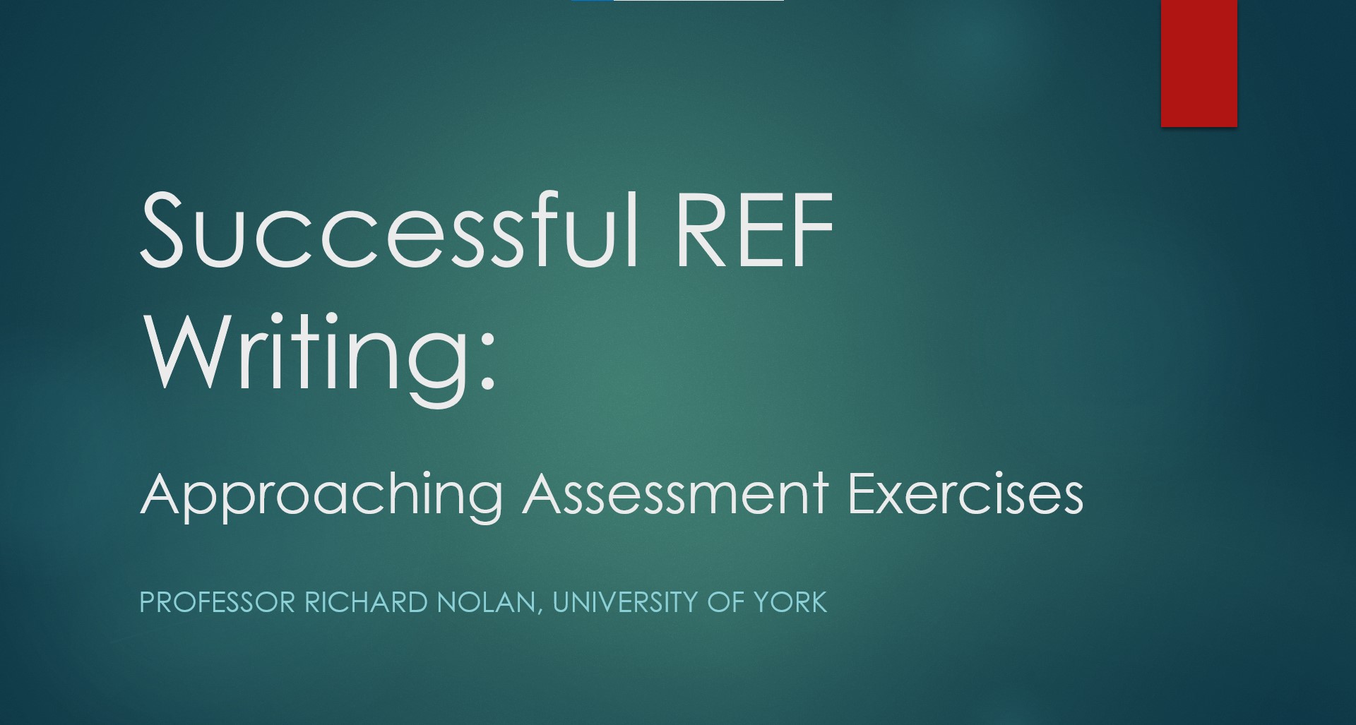 RAE seminars_Prof Richard NOLAN2
