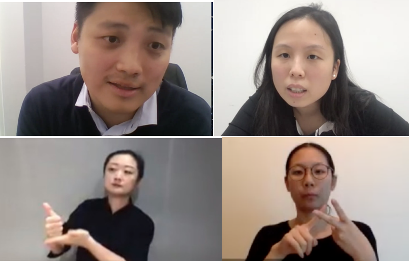 周博研博士與梁寶怡博士 兩位手語翻譯員