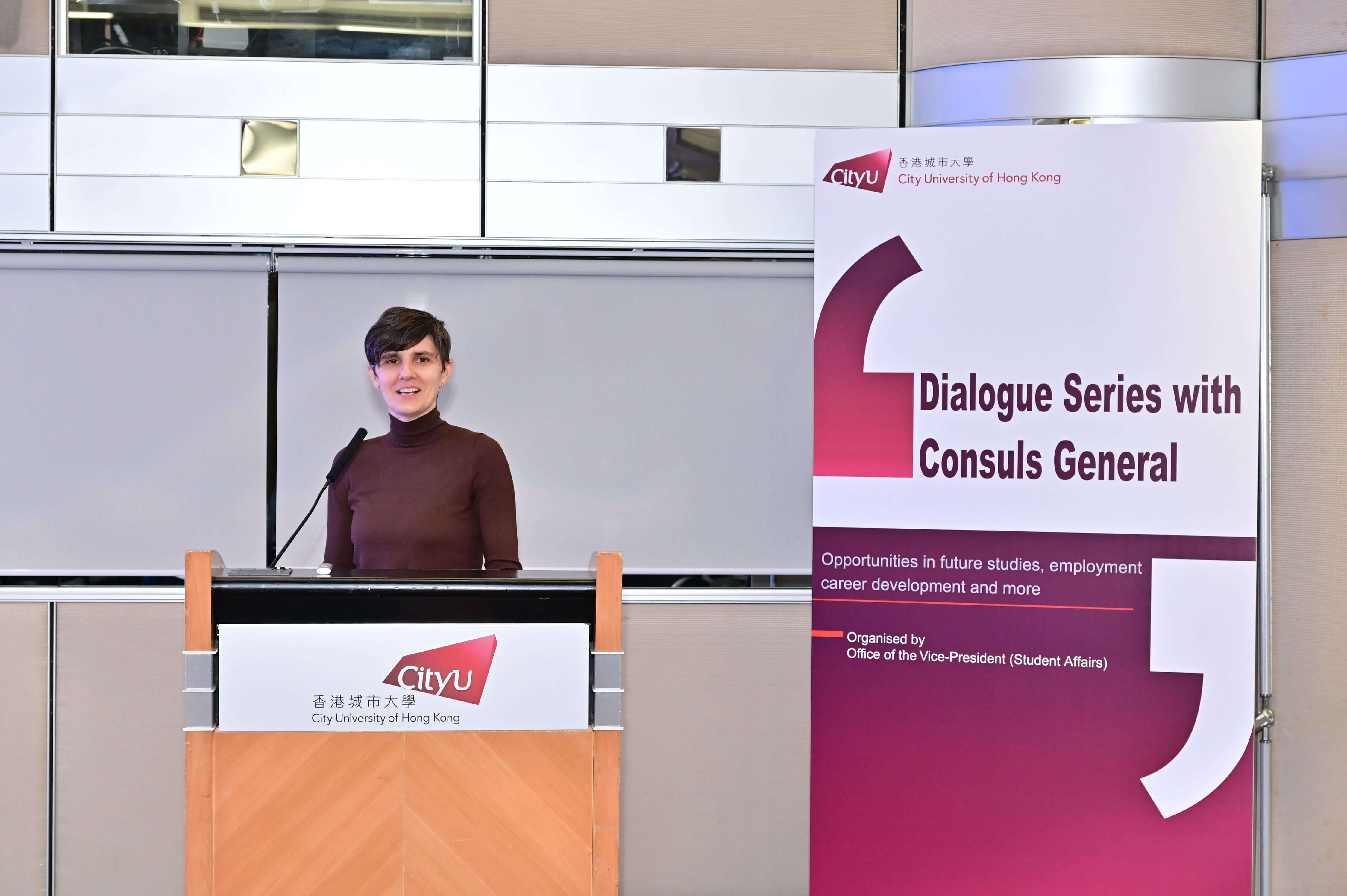 Mrs. Klára JUR?OVÁ delivered her sharing on the topic of “Opportunities in the Czech Republic for Future Studies and Career Development”.