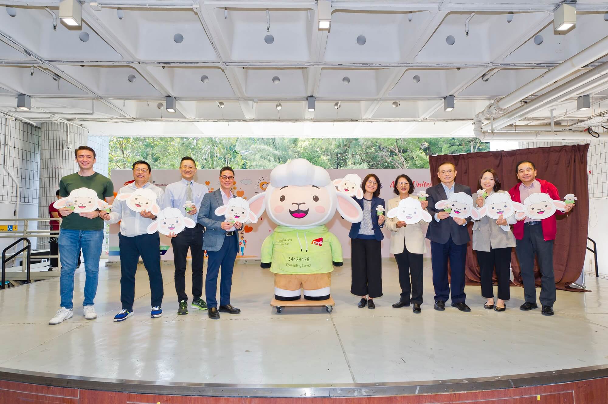 The officiating and honorable guests, Caring League and staff from Counselling Service attended the CityUHK Cares for YOU 2024-2025 opening ceremony.